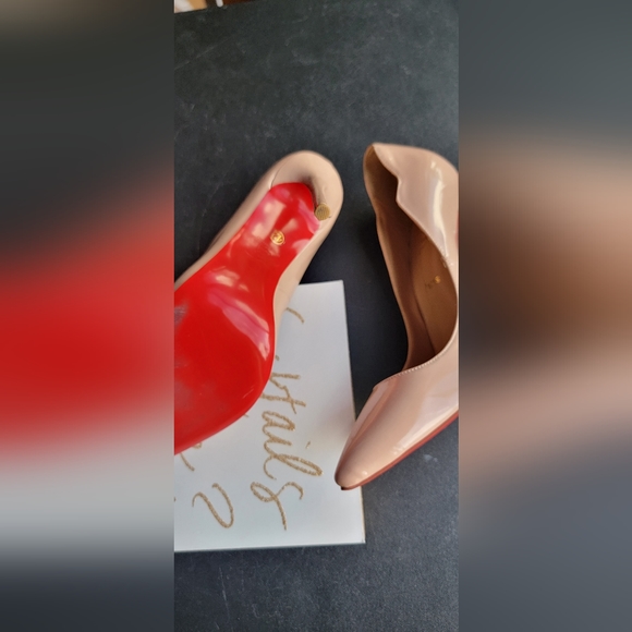 Christian Louboutin Hot Chick Nude Patent Leather Pumps heels with box Size 42 - Picture 5 of 7